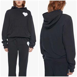 SPRWMN Heart Hoodie Black